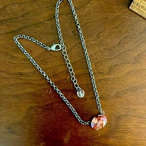 Peach Faceted Stone Necklace